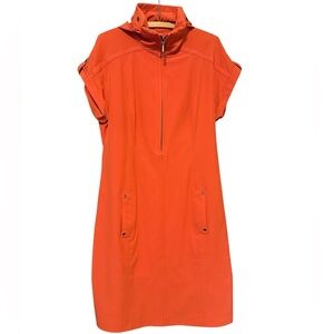 Zenergy By Chico’s Orange Dress with Pockets and Hood SZ 1.5 = SZ 10